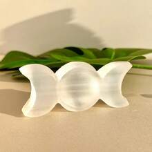 1Pc Natural Sodium Selenide Three Moon Crystal Bowl For Purifying And Recharging, Polished Gemstones, Mineral Samples, Crystal Gifts, Home Decor Tabletop Ornaments, Holiday Gifts