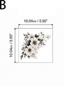 2 piezas Pegatinas de pared florales románticas gris y blanco, adhesivas, dibujos lindos, decoración para dormitorio, entrada, sala de estar, cocina, baño, decoración del hogar, artículos de decoración de primavera para refrescar tu hogar, pegatinas de decoración de ramas para pared, papel tapiz, decoración del hogar