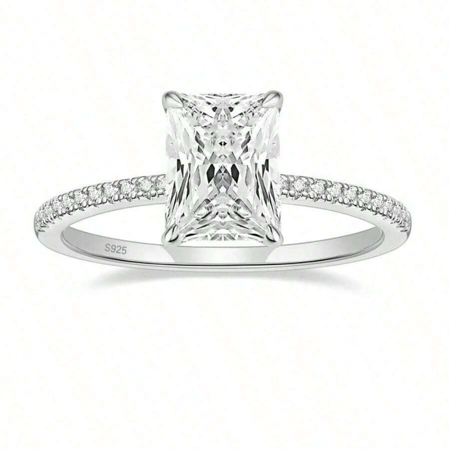 Radiant Cut Wedding Promise Rings For Women