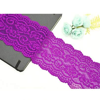 Cinta de 10 metros | Rollo de 170 metros de Encaje - 10 cm de Ancho - Modelo: 6004 - Disponible en Diversos Colores - Elegante para Manualidades, Diseño, Moda y Ropa Interior.