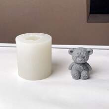 Molde de Vela 3D Urso Fofo, Mini Molde de Vela Perfumada de Urso de Pelúcia DIY, Decoração, Molde de Silicone, Artesanato, Molde de Vela de Cristal Epóxi, Sabonete