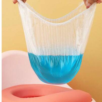 100 件装婴儿厕所垃圾袋、一次性儿童便盆清洁袋、婴儿小厕所塑料袋