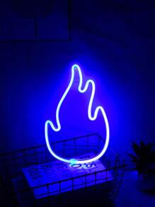1pc Neon Flame Shaped LED Atmosphere Light, Decorative Lamp For Room, Bedside, Tabletop, Suitable For Holidays, Birthdays, Gifts For Him/Her, Boyfriend, Family, Friends