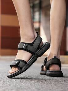 1 Pair Men's Non-Slip Summer New Style Sandals, Durable Outdoor Beach Shoes - Grey - View 2