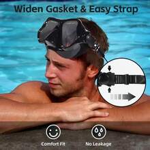 Swim Goggles With Nose Cover Adult Swimming Goggles 180°Clear View Snorkeling Diving Mask For Pool Beach