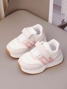 1 Pair Of 2025 Fashionable New Children's Sports Shoes, Suitable For All Seasons, Casual Shoes For Girls, Running Shoes Suitable For Daily Travel And Campus Activities, Baby Walking Shoes, Lightweight, Wear-Resistant, And Anti Slip Sneakers For Boys - Pink - View 5