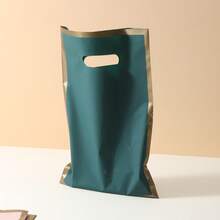 50 个带手柄的厚礼品袋，金边塑料派对糖果袋，适合各种节日派对、返校节、情人节 - 彩色 - 查看 7