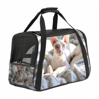 Personalized Image Customization Pet Multifunctional Backpack, Pet Carrying Bag, Travel Bag, Shoulder Bag, Cat And Dog Bag, Outdoor Portable Bag, Large Capacity Backpack, Pet Supplies Bag