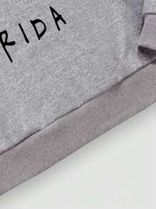 Sudadera de hombros caídos para mujer, estampado de artista mexicana, cuello redondo, holgada, para primavera y otoño, Super David Clothes