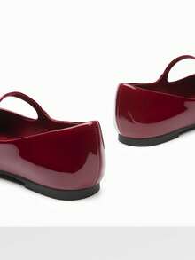 Women Fashion Flats Pointed Toe Ballet Flats Elegant Mary Jane With Buckle Strap Spring Summer Shoes - Đỏ - Xem 5