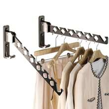 1 pièce Étendoir mural pliable, support de lavage mural, rack mural pour vêtements pour buanderie, cintre à vêtements d'intérieur, parfait pour les petits espaces