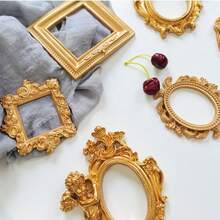 欧式复古INS金色迷你相框道具美甲项链拍照饰品珠宝拍摄背景配件 - 彩色 - 查看 9