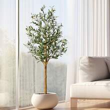 Artificial Olive Tree 120cm / 150cm / 180cm, Large Artificial Plants Fake Plastic Plants In Pot For Home Decor Room Decoration Bedroom Decoration - Green - View 1