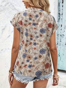 Stile estivo nuovo, maglietta casual da donna in stile boemo, a maniche corte; abito per laurea, outfit per laurea; t-shirt con grafica, vacanza, magliette estive carine, t-shirt oversize da donna, outfit da vacanza