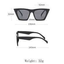 1pc Retro Square Frame Outdoor Travel Beach Glasses - Black - View 4