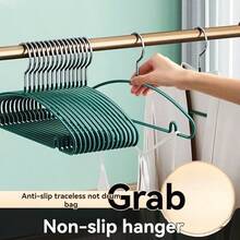 Reinforced Plastic Curved Clothes Hanger, Non-Slip Non-Marking Stain Resistant Clothing Drying Rack, Home & Living - Multicolor - View 2