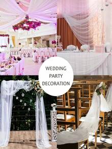 1pc Red DIY Solid Color Tulle Fabric Dress Skirt Veil Headpiece Material, Suitable For Wedding, Party, Birthday, Home Decor, Outdoor