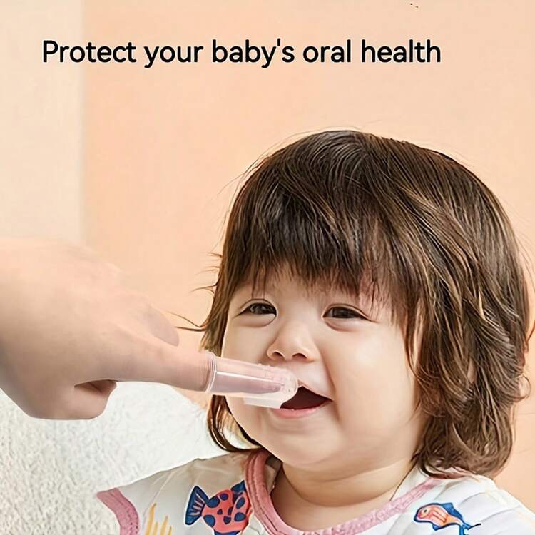 2/3 件装软硅胶指套牙刷 - 便携，温和口腔护理，适合儿童和青少年，保护牙龈，有白色/红色/蓝色可选，牙刷 - 彩色 - 查看 3