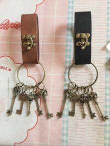 1PC Vintage Keychain For Parties Festivals Industrial Age Costume Supplies Medieval Retro Keyring Stage Performances - Multicolor - View 2
