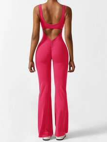 Yefecy 女式连体运动连体裤露背收腹短袖连体裤 Lizvette V 背紧身瑜伽连体衣塑身连体裤