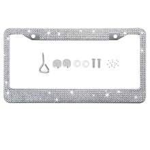1pc/2pcs Rhinestone Bling Car License Plate Frame, Stainless Steel Handmade, With Shining Crystal Screw Caps & Installation Tools, Fit For US License Plate Size, Waterproof & Rustproof Auto Accessories - 2pcs - View 7