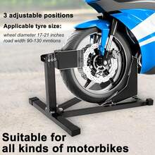 VA-Cerulean Motorradständer für 17-21", 90-130 mm Vorderrad, Motorradwippe, Transportständer, einstellbare Motorradwippe aus Stahl, als Transportständer und Montageständer - Farbe - Übersicht 4