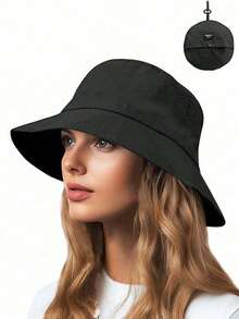 1 chiếc mũ câu cá/mũ chống thấm nước có quai đeo cằm, nhanh khô, có thể gập lại, chống nắng UPF 50+, dùng khi đi bộ đường dài, câu cá, đi biển, đi săn, vành rộng thoáng khí cho mùa hè - Nhiều màu - Xem 9