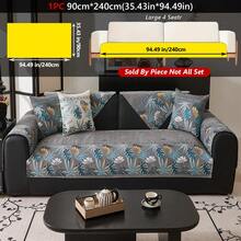 1PC Tropical Print Sofa Cushion Modern High Sense Style Living Room Home Decoration Sofa Cover For Single 2 Persons 3 Persons 4 Persons Sitting Sofa Chenille Fabric Jacquard Knitting Process Pet Anti-Dirty Sofa Cover Cushion