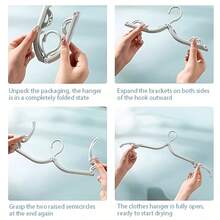 10-Piece Fold-Out Hanger, Designed For Travel, Lightweight And Easy To Carry, Keeps Clothes As Straight As New. Good Things To Get Around! 10 Foldable Hangers That Fold And Store For Your Journey - Multicolor - View 10