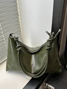 Túi đeo vai hình lưỡi liềm dệt phối màu tương phản thời trang, phù hợp để đi mua sắm, đựng ví, dành cho phụ nữ trẻ, sinh viên đại học, người mới bắt đầu sự nghiệp, các quý cô văn phòng. Cũng thích hợp cho văn phòng, trường đại học, công việc, kinh doanh, đi lại, hoạt động ngoài trời, du lịch và dã ngoại. - màu xanh lá - Xem 12