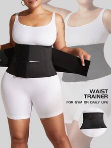 1 件女士加大码黑色束腰带，高压缩塑身束腰带