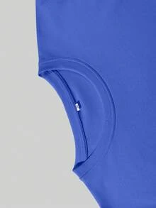 NEON DUSK Men's Cartoon Print Navy Blue T-Shirt - Royal Blue - View 3