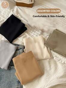 5条/包 无缝中腰女士提臀内裤，舒适弹力紧身透气平滑收腹内裤 - 彩色 - 查看 3