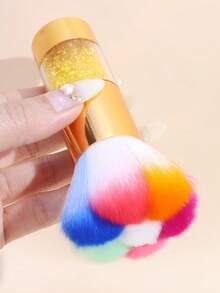 1 pieza Brocha grande y suave de colores, brocha para rubor, brocha de maquillaje multifuncional para polvos faciales y arte de uñas, brocha todo en uno, gran regalo, brocha para base, brocha para corrector, brocha para rubor, brocha para contorno, brocha para rubor, brocha para bronceador, brocha para polvos, brocha para base, brocha para rubor, obsequios - Multicolor - Ver 10