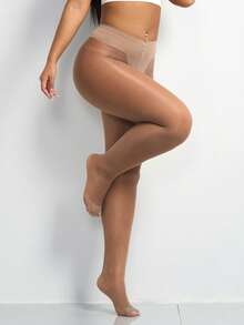 4 đôi quần tất nữ 30D mỏng, thời trang & tối giản, thoải mái & thoáng khí - Màu be - Xem 5