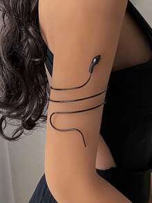 1pc Multi Pattern Optional Women's Armband, Butterfly, Flower, Snake Shaped, Hollow Opening Armband, Suitable For Daily Wear And Vacation Wear