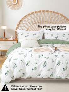 3pcs Floral Pattern Duvet Cover Set (1 Duvet Cover And 2 Pillow Shams), Soft And Skin-Friendly, Suitable For All Seasons - Multicolor - View 4