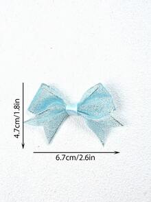 20pcs Cute Multi-Color Onion Rim Screw Threaded 3-Inch Bow Hair Clips, Suitable For Daily Wear And Gifts - Multicolor - View 3