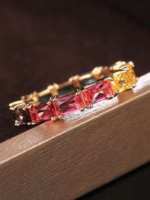 1pc S925 Sterling Silver Elegant Casual Cubic Zirconia Crystal Women's Ring, Women's Jewelry Gift, Birthday Gift, Party Gift - Ring - View 5