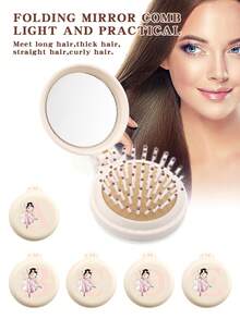 1 件母亲节和婚礼专属可爱 26 字母芭蕾舞女演员紫色迷你发刷礼物，小巧便携，迷你气垫梳，折叠气囊刷，一体式按摩刷镜，旅行和露营必备，春夏季、发刷、梳子、美发工具、理发沙龙美容旅行必需品的美发产品和配件、返校、旅行度假必需品、女士发饰、刷子、发刷、边缘刷、刷头发、发梳、梳头发、顺发刷、球刷、迷你发刷、发刷套装、木梳、梳子、光滑后刷、发刷、边缘刷、刷头发、发梳、发刷套装、梳头发、迷你发刷、顺发刷、美发产品、美发工具、美发用品、护发、卷发刷、理发师、理发配件、美发设备、小梳子、迷你发刷、旅行必需品必备、发型、美发 - 米色 - 查看 7