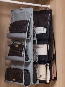 1pc Bag Storage Bag Foldable Hanging Dustproof Hanging Bag Organizer - Multicolor - View 1