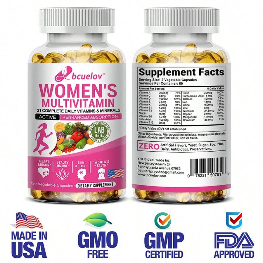 Dietary Supplements - Women's Multivitamin Supplement For Immune 120 Capsules - 1瓶 - 查看 1