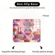1 Plush Rabbit Mouse Pad, Durable, Lightweight, Easy To Carry, Suitable For Office And Games, 8 * 9.5 Inches, Strong Adhesive, Ultra-Thin Design, Smooth And Comfortable Operation, Rubber Material, NO. Ytz3897, Product Without Watermark