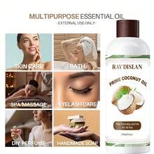 RAY DISLAN 天然纯椰子油优质有机身体精油、皮肤按摩油和深层保湿发油，适用于干燥和受损的头发 - 如圖所示 - 查看 6