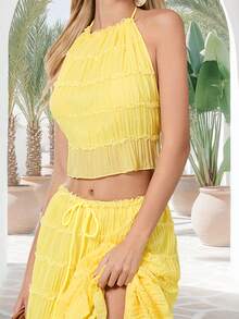 Women Tank Tops & Camis - 黃色 - 查看 6