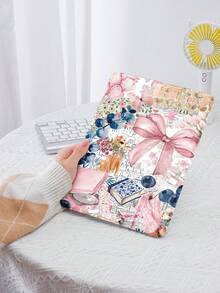 蝴蝶结夏日假期保护套兼容 iPad 10.2 英寸 2021/2020 iPad 第 9/8 代，兼容 Galaxy Tab A8 10.5 英寸 2022，标签保护套，带笔架，支持自动睡眠/唤醒盖 - 彩色 - 查看 3