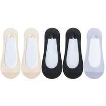 冰丝船袜女夏季薄款低帮隐形硅胶防滑打底夏季船袜 - 彩色 - 查看 10