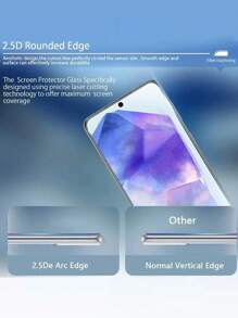2pcs 3D Tempered Glass Screen Protector + 1pc Back Fiber Film, 9H Hardness, Anti-Scratch, Easy To Install, Bubble-Free, Compatible With Galaxy Series