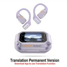 Miniso Écouteurs XP6 IA à transmission libre sans fil. Traduction pour écouter de la musique et passer des appels, prend en charge 120 langues pour la traduction IA avec écouteurs sans fil