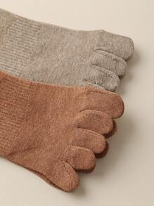 3 pares de calcetines de media caña de algodón de color liso, cómodos, con separador de dedos para mujeres, antibacterianos, resistentes al olor, que absorben la humedad, de estilo deportivo y de moda, adecuados para primavera/verano, otoño